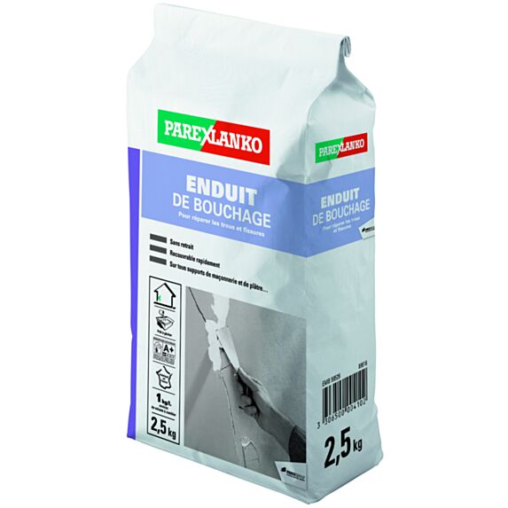 Enduit de rebouchage mural intérieur 2,5kg - PAREXLANKO