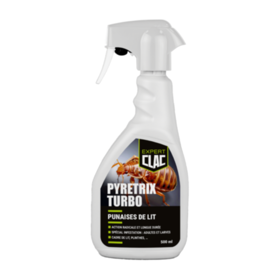 Spray insecticide anti punaises de lit Pyretrix Turbo - CLAC