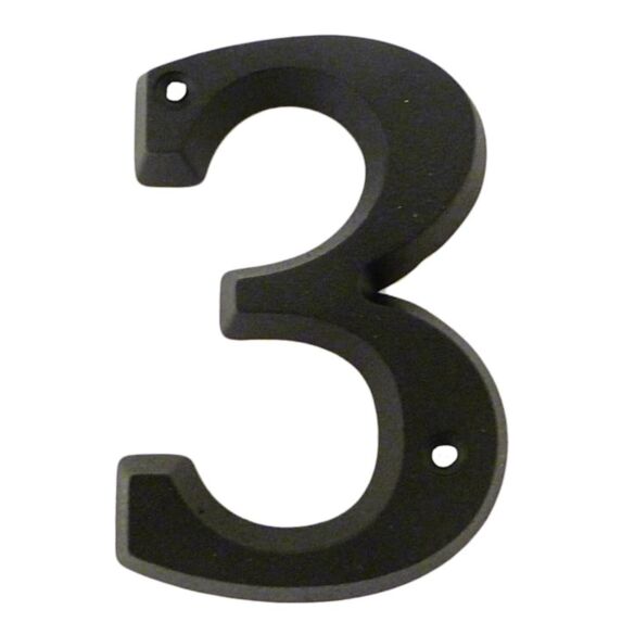 Chiffre de rue Zamak n°3 80mm + vis