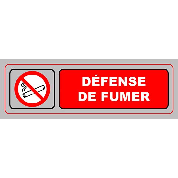 Panneau pvc 170x50mm défense de fumer