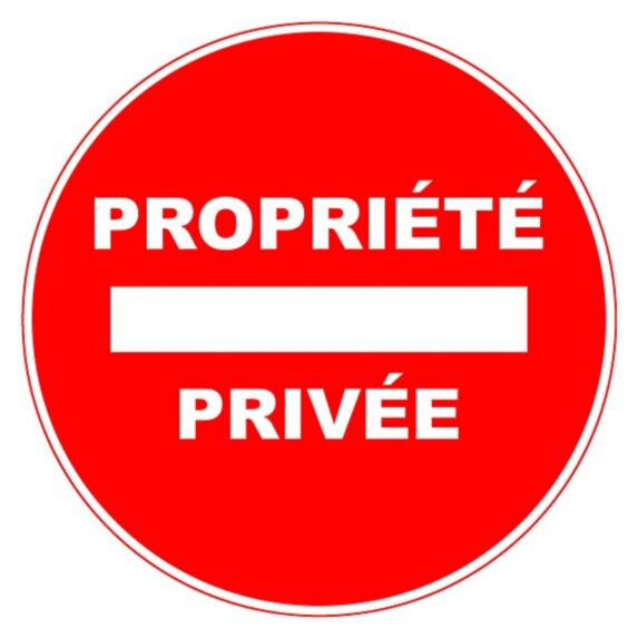 Panneau pvc ø280 : propriété privée