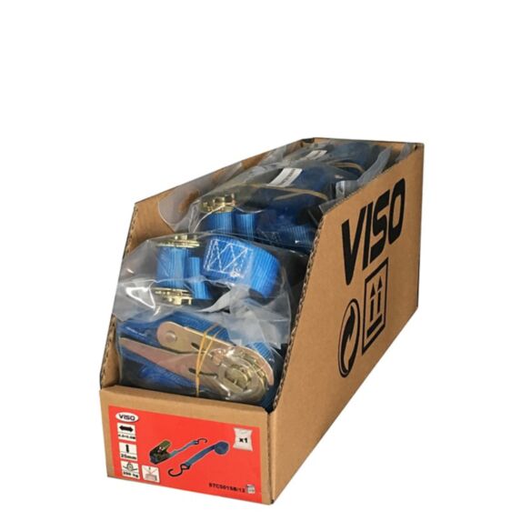 Sangle à cliquet + 2 crochets largeur, TMU 250 kg - VISO