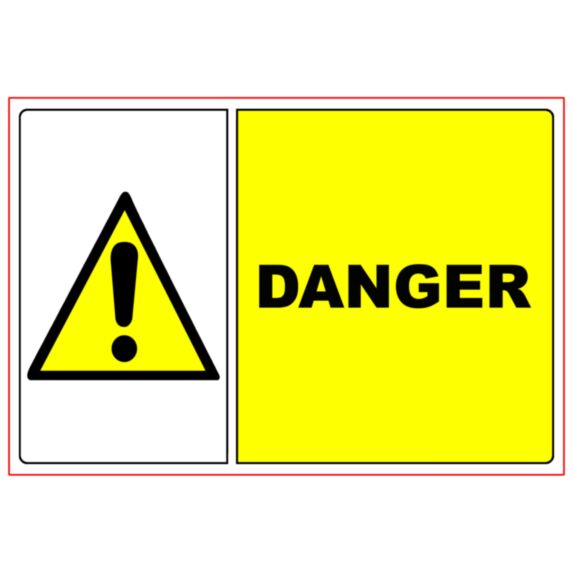 Panneau pvc 280x190mm danger