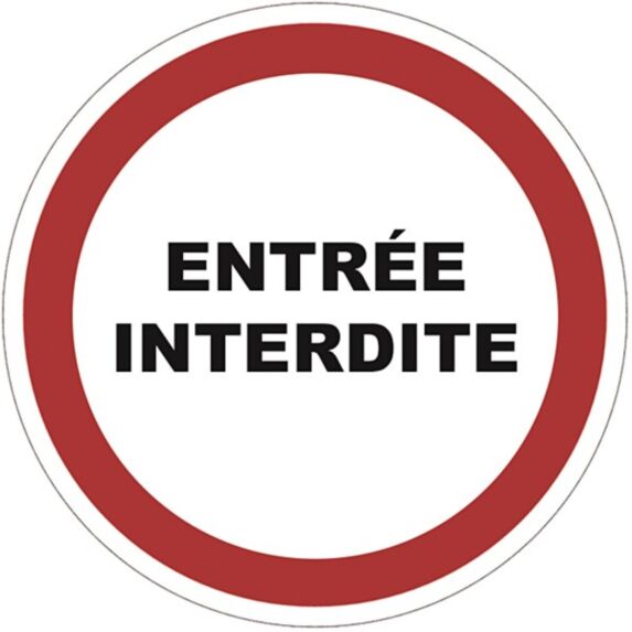 Panneau pvc 280x190mm entree interdite