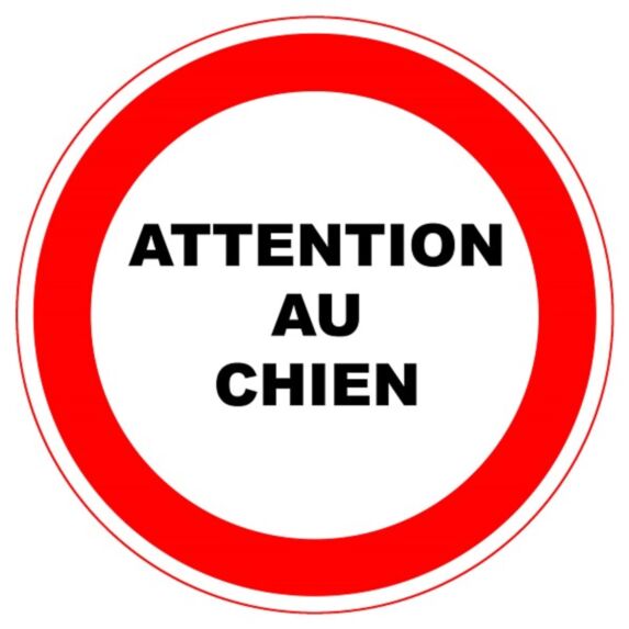 Panneau pvc ø180 : attention au chien