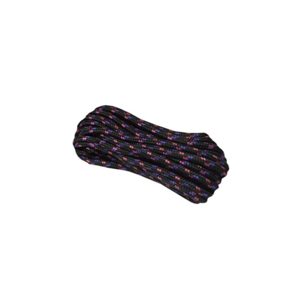 Drisse en poyster noir fil lilas/rose fluo ø6mm longueur : 10m 