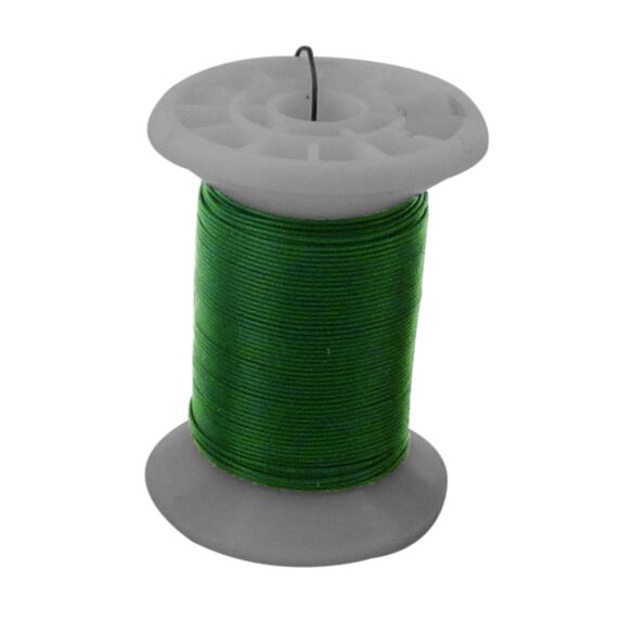 2 fil carcasse acier laque vert ø0.4mm longueur :2x30m  