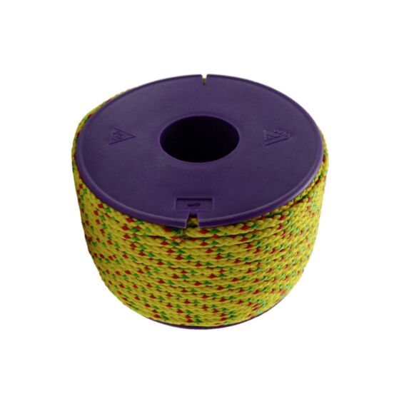 Drisse polypropylène jaune fil rouge et vert ø4mm longueur :12m - 