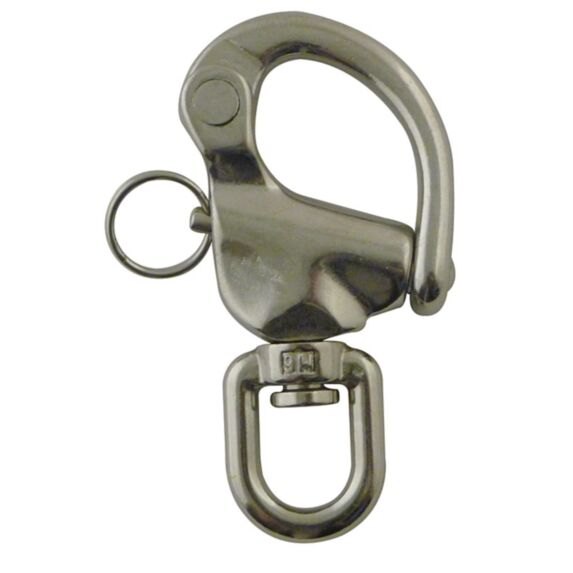 1 mousqueton pour drisse a emerillon inox AISI 316L:70mm 