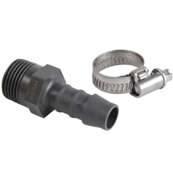 Raccord polyamide Ø10 mm 3/8'' + collier - SPID'O