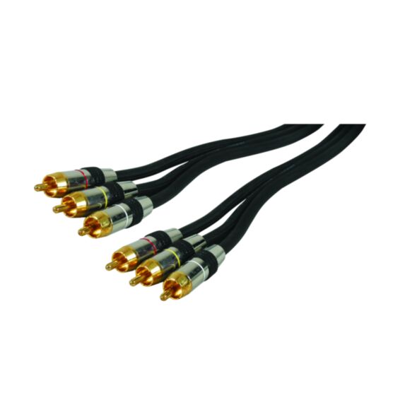 cordon audio 3 rca mâle / 3 rca mâle hq 2 mètres - OPTEX