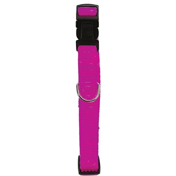 Collier nylon réglable 10 mm fuchsia - ZOLUX