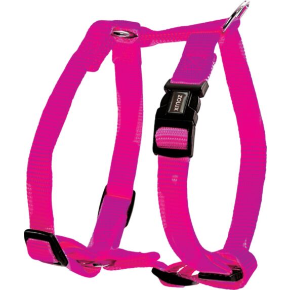 Harnais nylon réglable 25 mm fushsia - ZOLUX