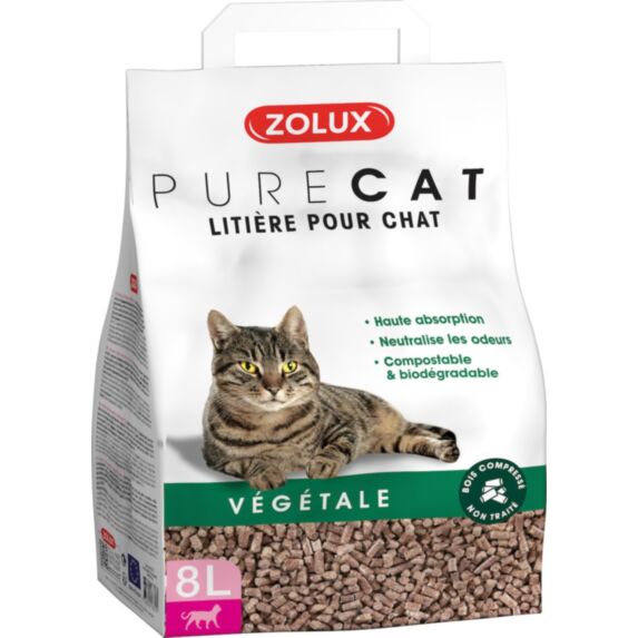 Litière végétale Purecat 8L - ZOLUX