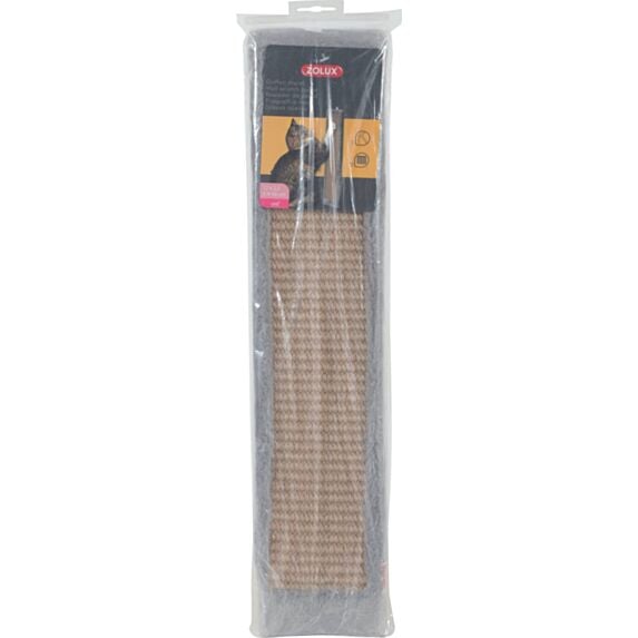 Griffoir mural d'angle pour chat à fixer L 24 x p 2,5 x 56 cm Gris