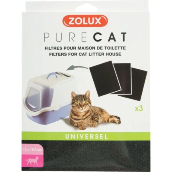 Filtres pour maison de toilette pour chats x3 - ZOLUX