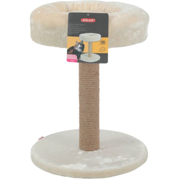 Arbre à chat mutifonctions L 35 x p 35 x h 45 cm Beige