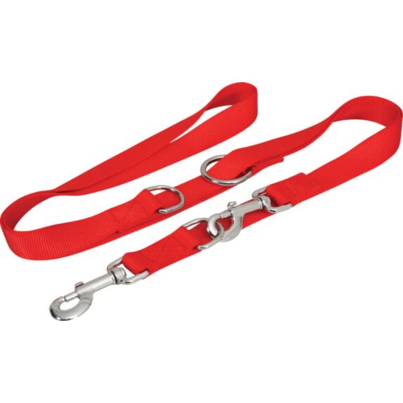 LAISSE 3 POSITION ROUGE NYLON 25MM