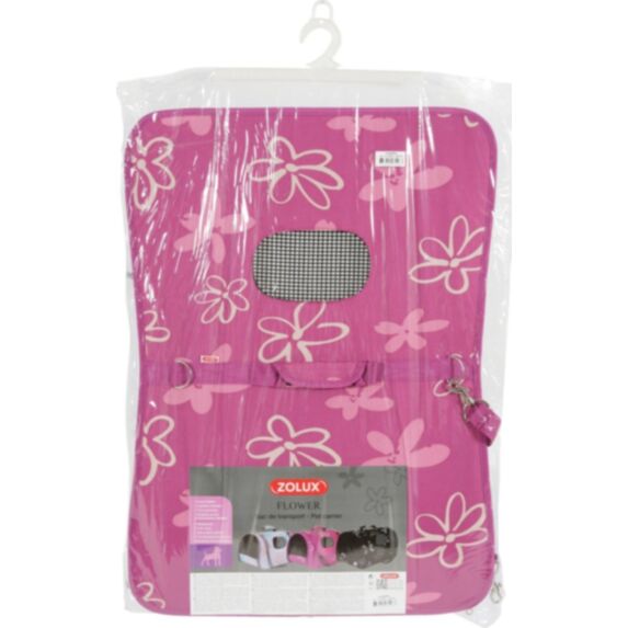 Panier transport chien Flower L prune - ZOLUX