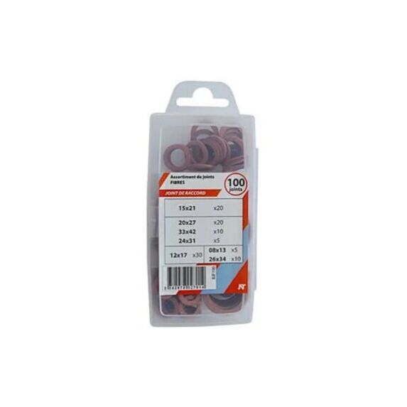 Coffret 100 joints fibre 12x17 15x21 20x27 33x42 24x31 - NOYON THIEBAULT