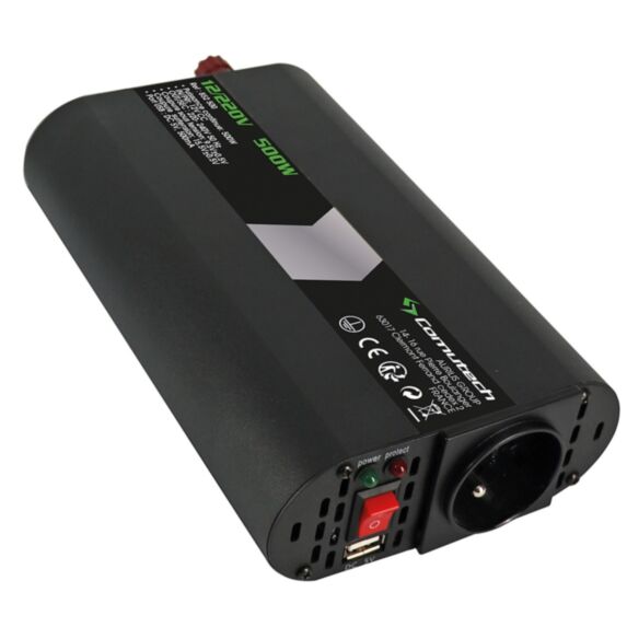 Convertisseur 500W 12/220V+port usb 500mA - COMUTECH