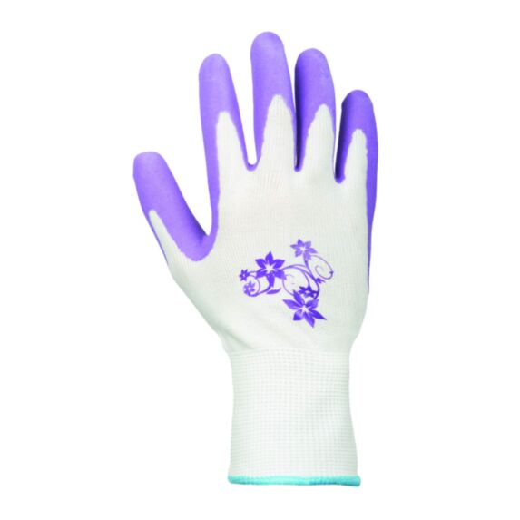 Gants pour petits travaux de jardinage blanc/mauve T.6 - GERIN