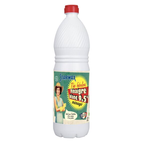 Vinaigre blanc ménager 9,5° sans parfum 1L - STARWAX THE FABULOUS
