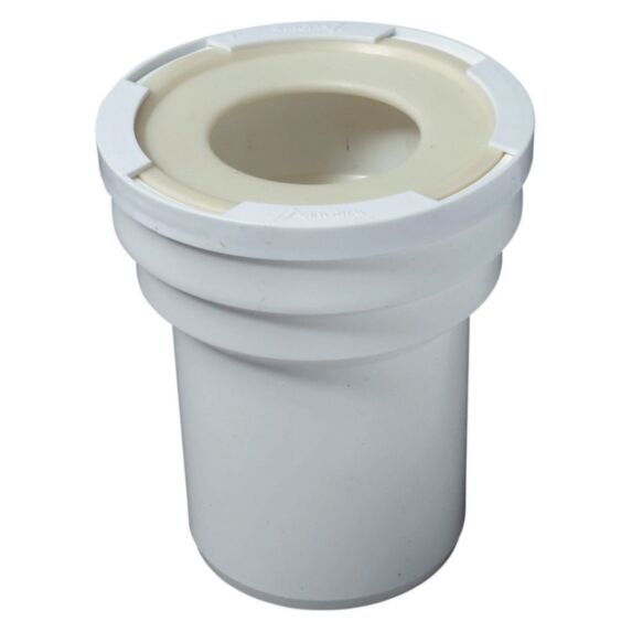 Sortie de cuvette WC droite Ø100 mm à coller - WIRQUIN