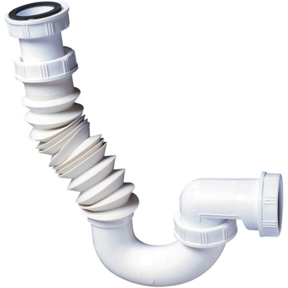 Siphon évier avec raccord extensible