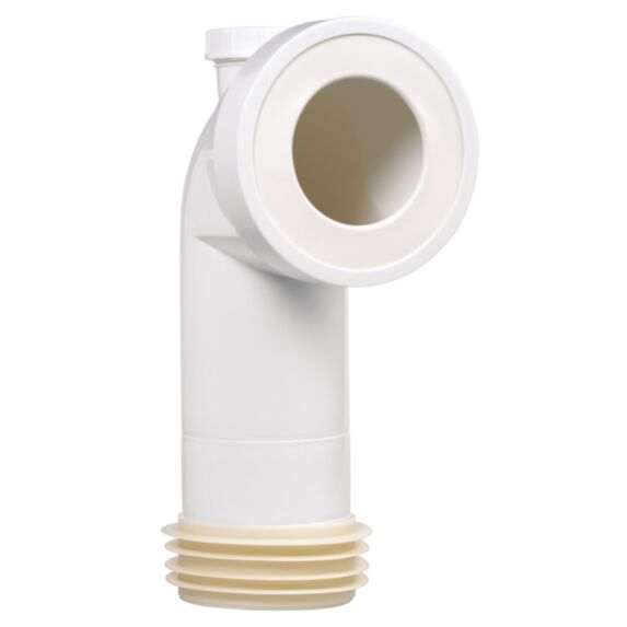Pipe WC coudée Pushfit Ø110 mm sans piquage - WIRQUIN