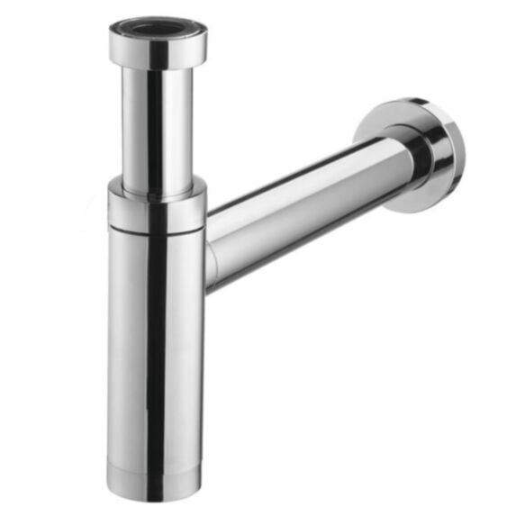 Siphon court ABS chromé gris - WIRQUIN