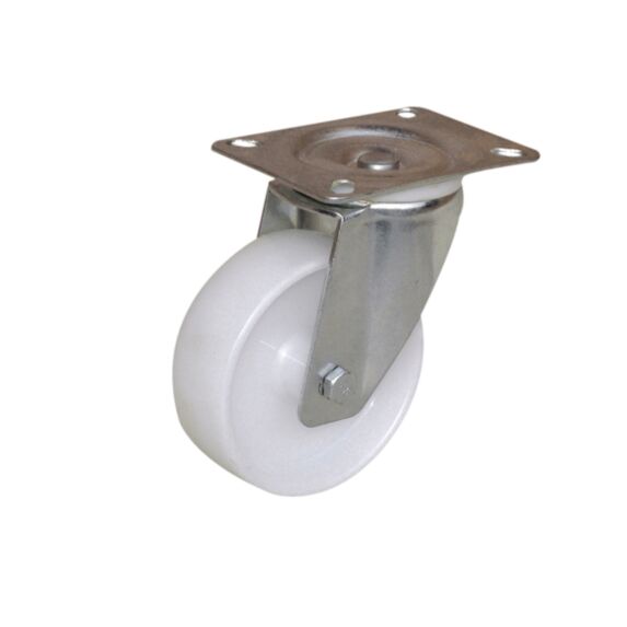 Roulette de collectivité à platine pivotante polychoc blanc Ø50mm - Charge supportée 50 kg - GUITEL.M