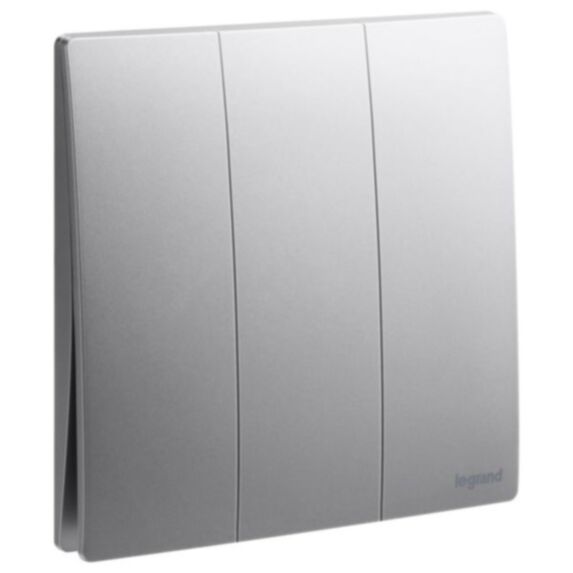 3G 2W 16AX switch Mallia argent - LEGRAND
