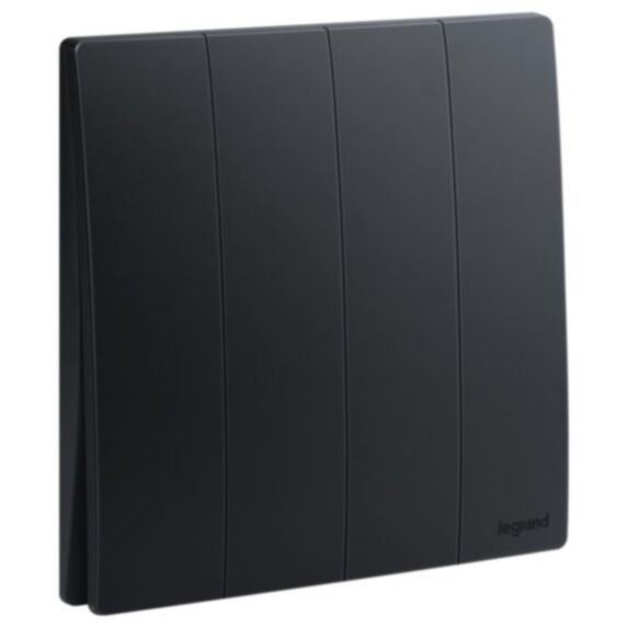 4G 2W 16AX switch Mallia noir - LEGRAND