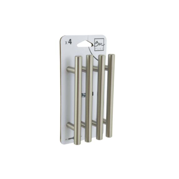 Set de 4 boutons de meuble fil acier brossé - BAR PLUS