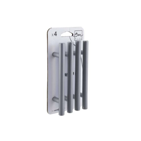 Set de 4 boutons de meuble fil gris acier - BAR PLUS