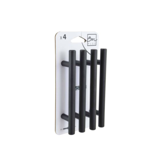 Set de 4 boutons de meuble fil noir acier - BAR PLUS