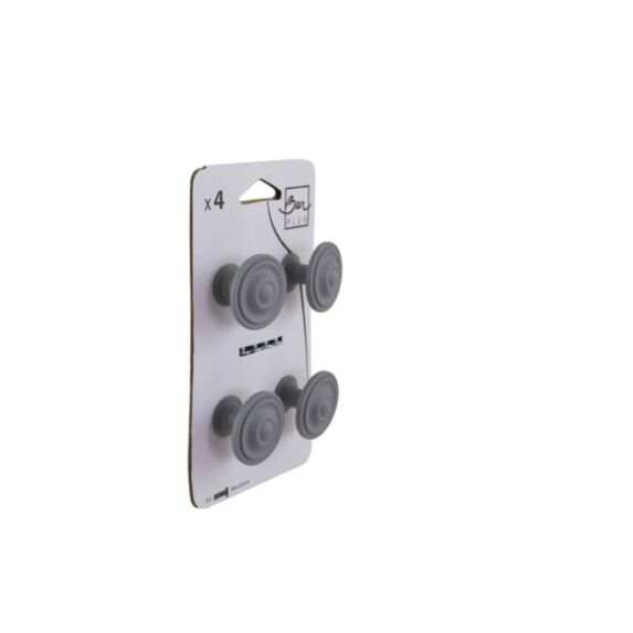 Set de 4 boutons de meuble zamack Ø35 mm gris cendre - BAR PLUS