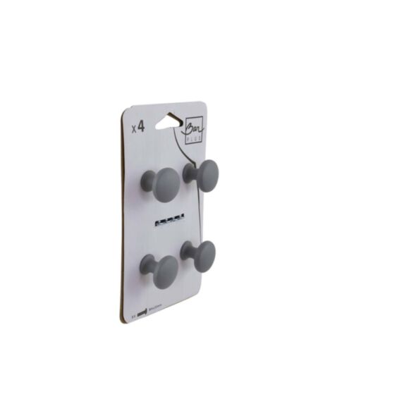 Set de 4 boutons de meuble zamack Ø25 mm gris cendre - BAR PLUS