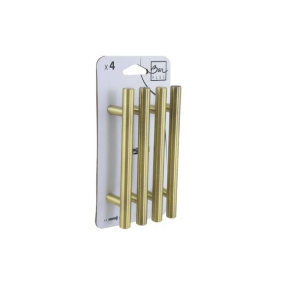 Set de 4 boutons de meuble fil or acier - BAR PLUS