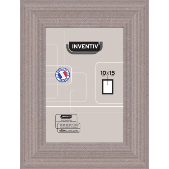 Cadre Riviera 10 x 15 cm taupe - INVENTIV