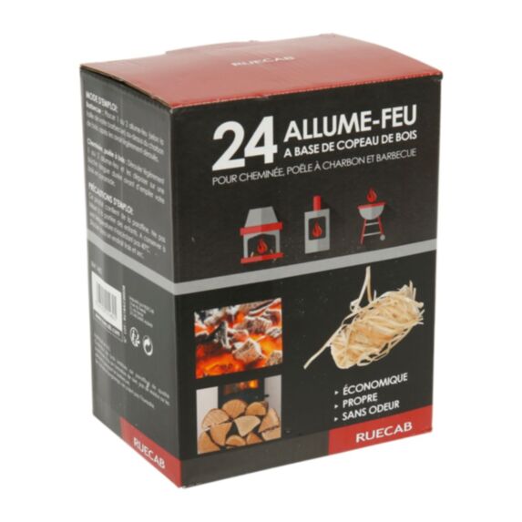 Allume feu Laine De Bois 24 Pi ces RUECAB Mr Bricolage