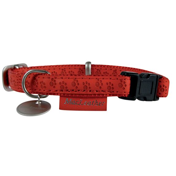 COLLIER REGL MC LEATHER ROUGE 15MM