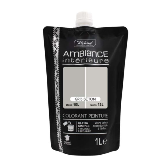 Colorant spécial peinture acrylique monodose 1L Loft gris béton