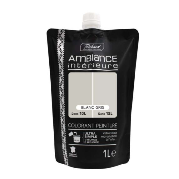Colorant spécial peinture acrylique monodose 1L Loft Blanc gris