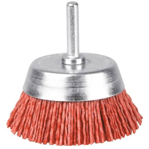 Brosse conique circulaire nylon rouge Ø 75 mm - SCID