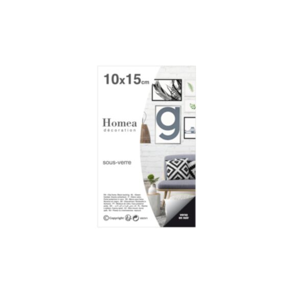 Sous-verre photo 10 x 15 cm verre transparent - HOMEA