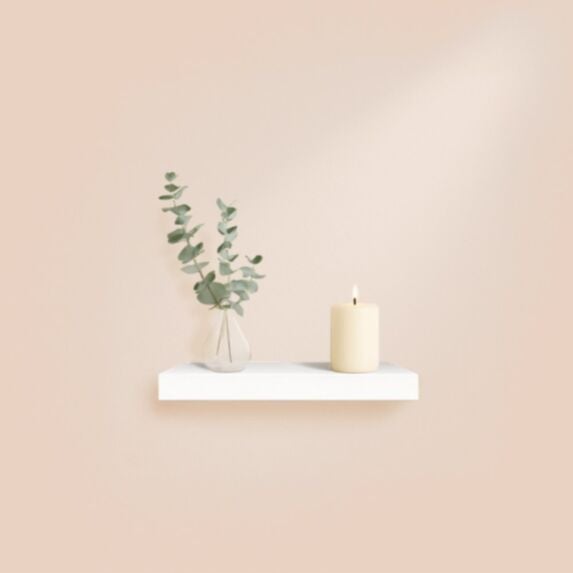 Etagère flottante MDF 50x22,8cm blanc - HOMEA