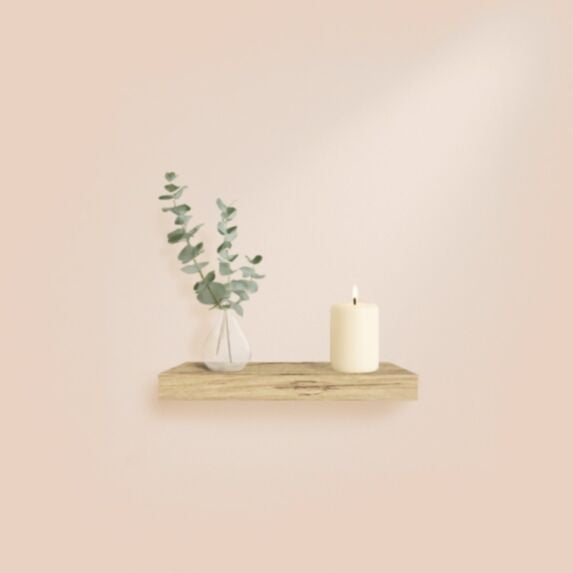 Etagère flottante MDF 50x22,8cm chêne clair - HOMEA