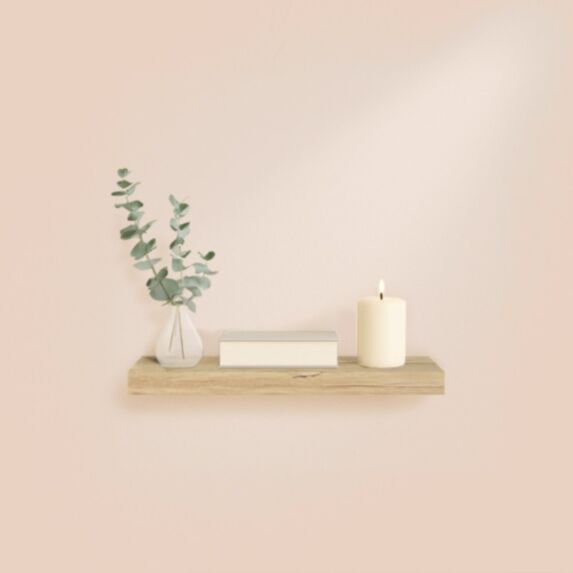 Étagère flottante MDF 75x22,8cm chêne clair - HOMEA